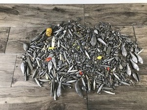lot 32 image: Large Lot of Lead Fishing Weights & More