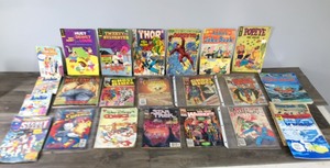 lot 57 image: Lot of Comic Books - Superman - Buttman - Archie - Walt Disney Comics - Ghost Rider - Star Trek - Cat women - Tweety & Sylvester - Thor - Daredevil - Popeye & More