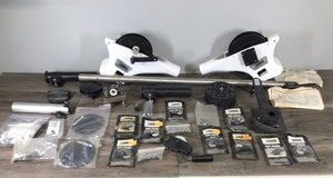 lot 92 image: 2 - Cannon Uni-Troll 6 Down Rigger Fishing Reels with Accessories