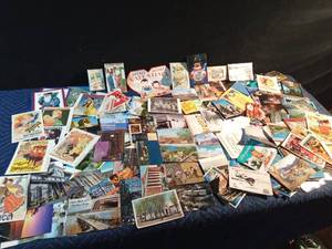 lot 231 image: Mostly vintage postcards, Vintage note cards and a vintage valentine