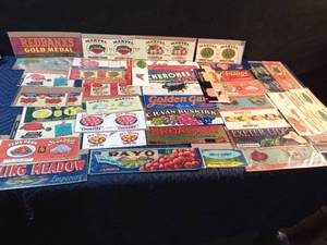 lot 214 image: Vintage advertisement labels