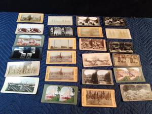 lot 215 image: Vintage Stereo view photo cards