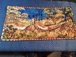 lot 195 image: Vintage pheasant tapestry made in Italy