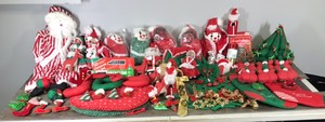 lot 371 image: Lot of Christmas Items - Lights  Ornaments  Stockings & More - Most of the Items Appear to be Hand Made