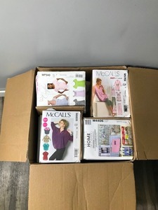 lot 377 image: Large Box Full of Sewing Patterns