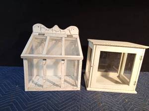 lot 249 image: 2 Plexi-glass cases with wood frame