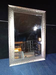 lot 328 image: Beveled mirror (hangs either way)