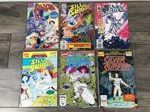 lot 399 image: 6 - Marvel The Silver Surfer Comic Books