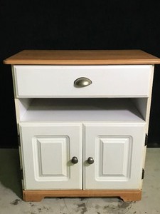 lot 13 image: Wood Garage Storage Cabinet