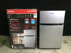 lot 14 image: Galanz Double Door Compact Refrigerator