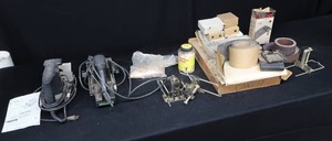 lot 29 image: 2 PLATE JOINERS, WOOD BISCUITS, SAND PAPER, AND MORE