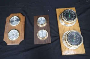 lot 84 image: VINTAGE SPRINGFIELD BRAND WEATHER STATION