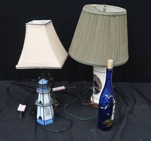 lot 101 image: 2 LARGE LAMPS, AND 2 SMALL LAMPS