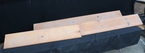 lot 112 image: WOODEN SHELVES