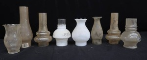 lot 119 image: ASSORTMENT OF DIFFERENT LAMPLANTERN GLASS TOPS