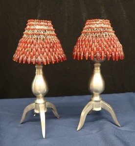 lot A8 image: CANDLE HOLDER LAMPS