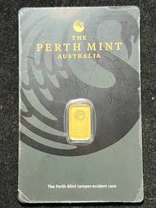 1 GRAM .999 PURE GOLD THE PERTH MINT BAR