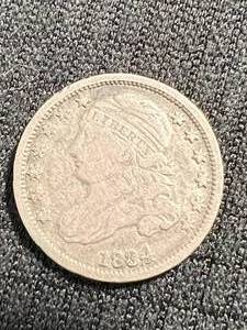 1834 US BUST DIME VF