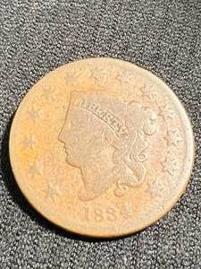 1834 US CORONET HEAD LARGE CENT