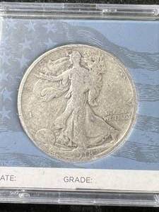 1918-S US WALKING LIBERTY HALF DOLLAR IN CASE