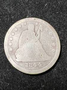 1844-O US SEATED LIBERTY QUARTER