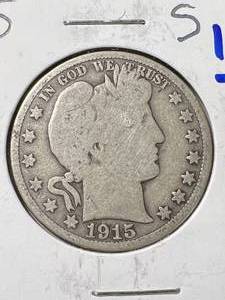 1915-S US BARBER HALF DOLLAR