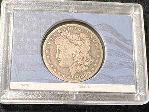 1880-O US MORGAN SILVER DOLLAR IN CASE