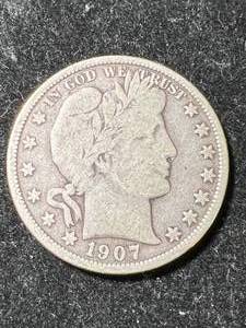 1907-O US BARBER HALF DOLLAR