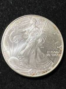 2000 AMERICAN SILVER EAGLE 1 TROY OZ .999 FINE SILVER