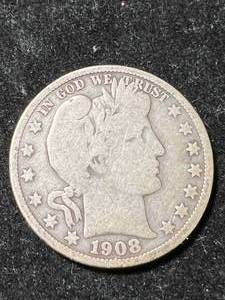 1908-O US BARBER HALF DOLLAR