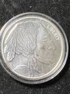 1 TROY OZ .999 FINE SILVER BUFFALO INDIAN ROUND IN AIRTITE