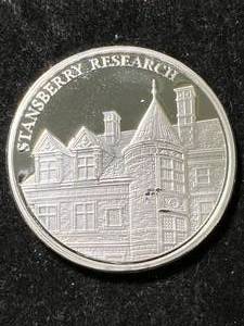 1 TROY OZ .999 FINE SILVER STANSBERRY RESEARCH ROUND