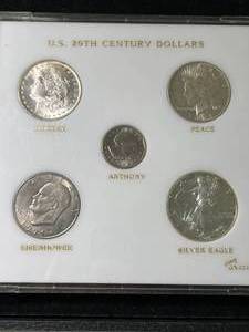 US 20TH CENTURY DOLLARS 5 COIN SET