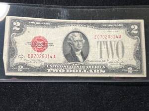 1928G US RED SEAL $2 BILL