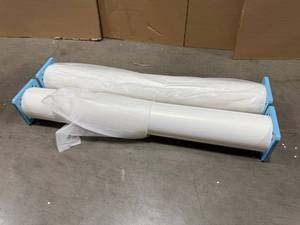 lot 33 image: Banner Material, Glossy White,  Lot of 2