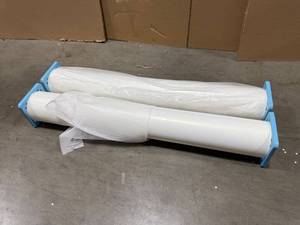 lot 34 image: Banner Material, Glossy White,  Lot of 2