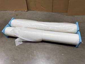 lot 35 image: Banner Material, Glossy White,  Lot of 2