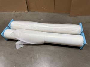 lot 36 image: Banner Material, Glossy White,  Lot of 2