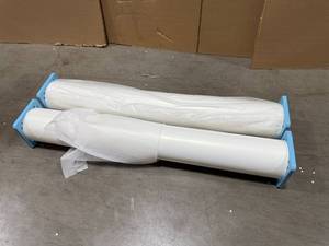 lot 37 image: Banner Material, Glossy White,  Lot of 2