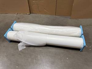 lot 38 image: Banner Material, Glossy White,  Lot of 2