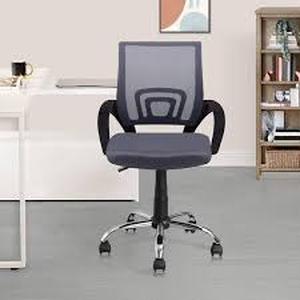 lot 2 image: HOMESTOCK Executive Office Mesh Mid-Back Swivel Chair with Armrest, Lumbar Support, Brown in Height Adjustable  Customer Returns See Pictures