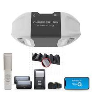 lot 18 image: Chamberlain 34 HP Smart Quiet Belt Drive Garage Door Opener   Customer Returns See Pictures