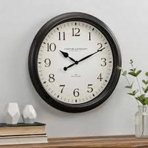 lot 20 image: FirsTime & Co. 20 in. Round Avery Whisper Wall Clock Customer Returns See Pictures