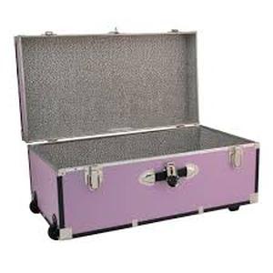 lot 24 image: Seward Trunk Seward Explorer 30 in. Trunk with Wheels & Lock, Orchid Customer Returns See Pictures