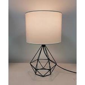 lot 31 image: Lot of Hampton Bay Willet 15.5 in. Black Cage Accent Table Lamp  Customer Returns See Pictures