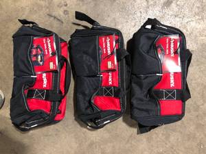 lot 17 image: Lot of Husky 12 in 4 Pocket Zippered Tool Bag  Customer Returns See Pictures