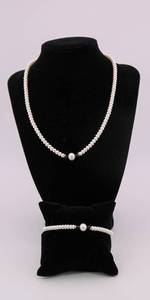 lot 17 image: Pearl Necklace & Bracelet W 14k Clasp