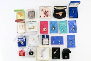 lot 15 image: Boxed Costume Jewelry Lot of Necklaces and Earings