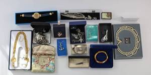 lot 12 image: Boxed Costume Jewelry Lot of Necklaces, Bracelets and Pendants