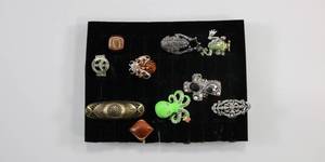 Costume Jewelry Ring Lot of 10 Rings Vintage & Modern